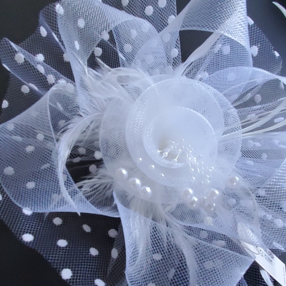 White Wedding hat new main image 4